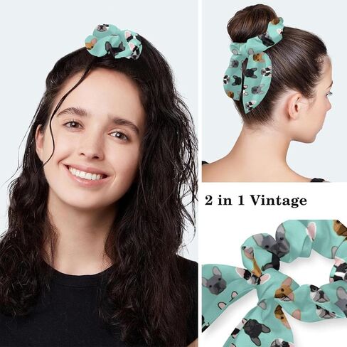 Animals Dogs Scrub Caps Adjustable Working Cap Surgical Caps Nurse Hat with Bow Hair Scrunchy in Saudi Arabia