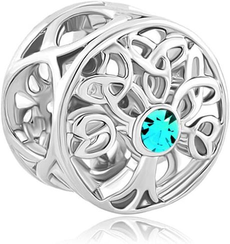 LovelyJewelry شجرة العائلة المحظوظة للحياة من يناير إلى ديسمبر مقلد جوهرة الميلاد عقدة سلتيكية خرز تميمة للأساور in Kuwait