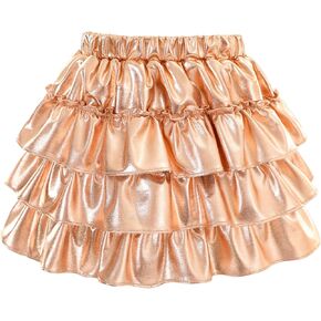 Girls' Sparkle Metallic Skirt Toddler Gold Sequin Tutu Skirt
