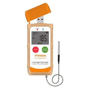 Temperature Data Logger with External Probe LCD Digital Temperature Recorder Single Use 100 Days USB Temperature Loggers High Accuracy 14400 Points PDF CSV Report,M1E