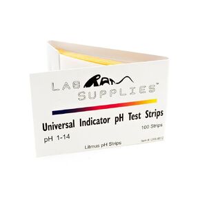 Litmus Test Paper pH Test Strips, Universal Application (pH 1-14), 300 Testing Strips | for Saliva, Soap, Urine, Food, Liquids, Water with Soil Testing, and Lab Monitoring