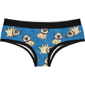 Pugs Not Drugs Womens Panties Funny Bikini Brief Pug Graphic Dog Underwear Ladies