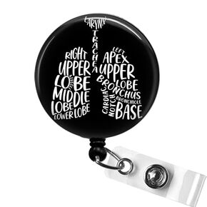 Lung Badge Reel, Respiratory Therapist Badge ID Holder, Anatomical Lungs Badge Reel, RT RRT Badge Reel Gifts, Pulmonary Nurse Reel, Lungs Badge Reel for Nurses