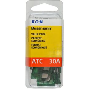 Bussmann (VP/ATC-30-RP) Green 30 Amp 32V Fast Acting ATC Blade Fuse, (Pack of 25)