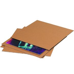 Partners Brand Corrugated Cardboard Layer Pads, 5 7/8" x 5 7/8", Kraft (Pack of 100)