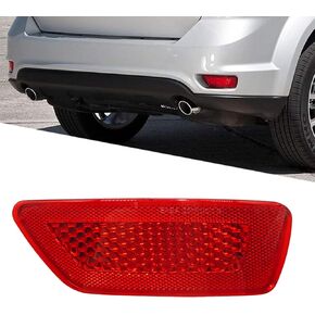startzeal Rear Bumper Trim Reflector Lights (Red) Compatible with 2011-2021 Jeep Grand Cherokee Dodge Journey Replaces 57010720AC (Right)