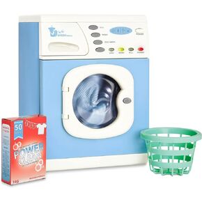 Casdon Pink Washer | Pink Toy Washing Machine for Children Aged 3+ | Features Spinning Drum & Sound Effects for Realistic Play!