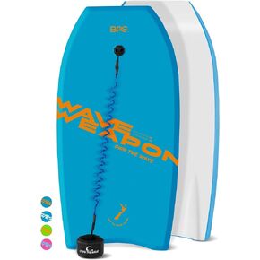 Own the Wave 'Wave Weapon' Bodyboard with Premium Leash, Lightweight with EPS Core