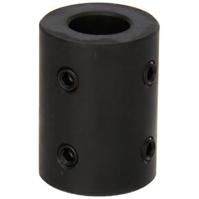 RC-075-4H@90 Black Oxide Plated Mild Steel Rigid Coupling, 3/4" Bore, 1-1/2" Outside Diameter, 2" Length, 5/16"-18 x 3/8" Set Screw