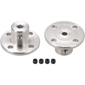 uxcell 3mm Inner Dia H12*D10 Rigid Flange Coupling Motor Guide Shaft Coupler Motor Connector 2 PCS for DIY Parts