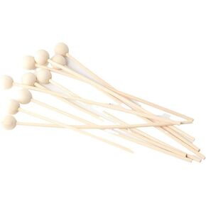 10 Pcs Aromatherapy Sticks Wood Ball Rattan Reed Sticks Oil Diffusers Natural Aromatherapy Sticks for Fragrance Diffuser DIY Home Decoration