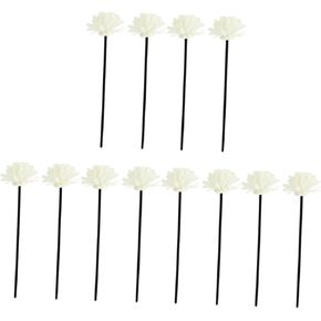 12 Pcs Stick Sola Flower Sticks Diffuser Replacement Fragrance Diffuser Sticks Flower Diffuser Essential Oil Flowers Pe Flower Rattan Sticks White Fresh Sesame Oil in Saudi Arabia