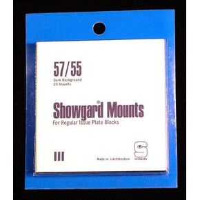 Pre-cut Black Stamp Mounts Size 165/94