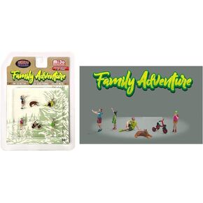 American Diorama Family 2" 1:64 Metal Figures Set AD-76513MJ, for All 1:64 die cast Vehicle Display and Diorama