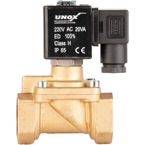 110V AC - 1/8" General Purpose Solenoid Valve Normally Closed, Brass Body, Viton Gasket, 0.5-16 Bars Working Pressure, For Water, Air, Brass Electric Solenoid Valve