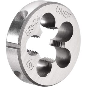 uxcell 5/8-24 UNEF Round Die, Machine Thread Right Hand Threading Die, Alloy Tool Steel Screw Thread Cutting Die