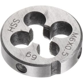 قوالب خيوط مستديرة من uxcell، خيط متري M12 × 1.75 (اليد اليمنى)، أداة إصلاح قوالب القطع اللولبية من الفولاذ عالي السرعة (HSS)