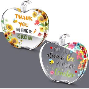 2 Pcs Class of 2024 Teacher Appreciation Gifts Acrylic Graduation Gifts Thank You Teacher Gifts from Students for Graduation Teachers Appreciation Retirement Day(Saying)