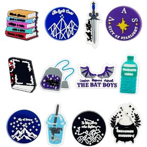 12PCS Acotar Shoe Charms for Teen Girls Women, Bookish Shoe Decoration Charms Clog Slides,Acotar Merchandise Gifts