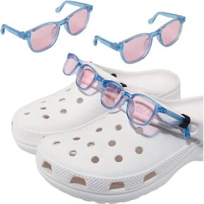 Funny Sunglasses Shoe Accessories, Mini Glasses Shoe Charms Good for Women and Men, is a Good Decoration in the Summer, Beach and Birthdays