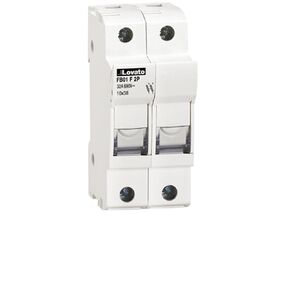 Automation Systems Interconnect ASI AFB01F2P DIN Rail Mounted Midget Fuse Holder, 2 Pole, 10 x 38 mm, 13/32" Diameter x 1.5" Length, 18 to 8 AWG, 30 Amp, 600V