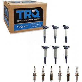 TRQ Ignition Coil & Iridium Spark Plug Kit Set for Toyota Lexus V6 New