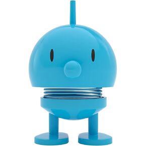 Hoptimist Baby Bimble, Turquoise, Home Decor Ornament - Danish Design, Plastic W/Metal Spring, Small- Creates Cheerful Movement
