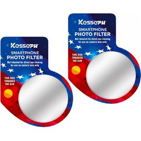 Solar Eclipse Imaging Enhancing Lens Filter for Your Smartphone 2-Pack. Capture The Eclipse and Ensure Your Phone Camera is Shielded from Harmful Rays