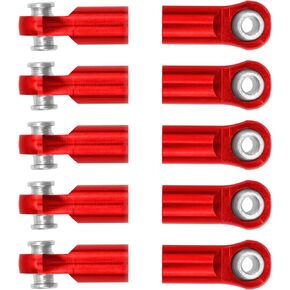 10Pcs ShareGoo M4 Ball Joint,M4 Tie Rod End 4mm Thread 4.0xL22mm Ball Head Holder Link Compatible with Arrma kraton Senton Axial SCX10 Traxxas TRX-4 1/10 RC Car (Blue)