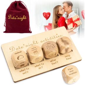 Date Night Dice for Couples, Date Cubes Romantic Anniversary Birthday Gifts, Naughty Date Night Games Decision Dice Anniversary Christmas Birthday Gifts