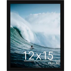 إطار صورة PEALSN مقاس 12 × 24 أسود، إطار ملصق للتعليق على الحائط للتعليق أفقيًا أو رأسيًا، عبوة واحدة