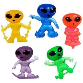 EFEXs 50 Small Mini Alien Figures - Neon Colors (Pack of 50 ) Party Favors