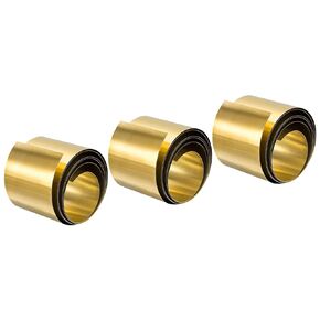 uxcell Brass Sheet Roll, 3Pcs 40" x 2" x 0.002" H62 Metal Foil Plate for Crafts, Electrical Repairs, Industry