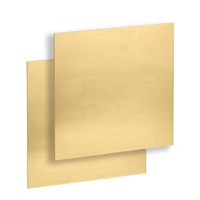 2 Pcs Brass Plate Sheet 6" x 6" x 20 Gauge Brass Shim Stock for Hobby Craft, Models, Home Improvements and Jewelry Making