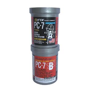 PC Products PC-7 Epoxy Adhesive Paste, Two-Part Heavy Duty, 1/2lb in Two Cans, Charcoal Gray 87770