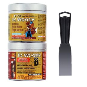 PC Products PC-Woody Wood Repair Epoxy Paste, Two-Part 12 oz in Two Cans, Tan