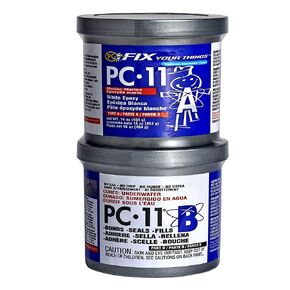 PC-Products PC-11 معجون لاصق إيبوكسي، من جزأين من الدرجة البحرية، 1 رطل في علبتين، أبيض فاتح 160114 in Saudi Arabia