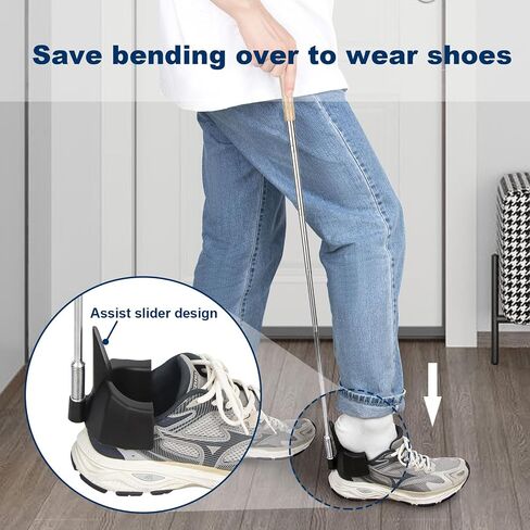 31" Shoe Horn Long Handle for Seniors, Telescoping Metel Shoehorns for Men/Women in Saudi Arabia