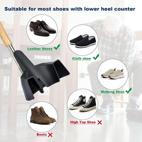 31" Shoe Horn Long Handle for Seniors, Telescoping Metel Shoehorns for Men/Women in Saudi Arabia
