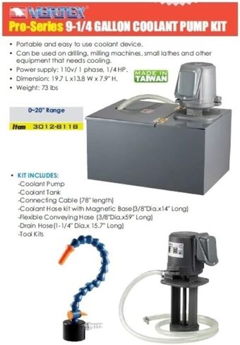 VERTEX 3 Gallon COOLANT Pump KIT (3012-8110) in Saudi Arabia