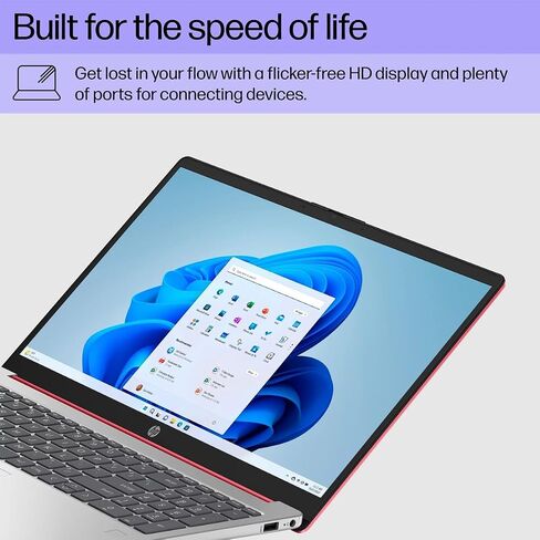 كمبيوتر محمول للأعمال والطلاب، شاشة 15.6 بوصة عالية الدقة مضادة للتوهج، Intel 4-Cores N200، ذاكرة الوصول العشوائي 8 جيجابايت، 128 جيجابايت UFS، كاميرا ويب، Wi-Fi 6، USB-C، HDMI، كابل SPS HDMI، Windows 11 Home في وضع S، احمر قرمزي in Saudi Arabia