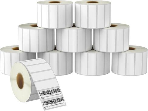 BETCKEY - 3" x 1" (76 mm x 25 mm) UPC Barcode & Address Labels Compatible with Zebra & Rollo Label Printer,Premium Adhesive & Perforated [1 Rolls, 1375 Labels] in Saudi Arabia