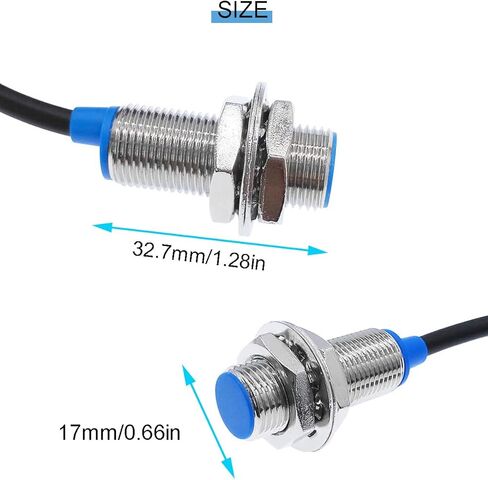 2 قطعة DC5-30V NJK-5002C مستشعر القاعة مفتاح تأثير القاعة مستشعر القرب NPN 3 أسلاك مفتوحة عادة مع دعامة تبديل القرب المغناطيسي M12 in Kuwait
