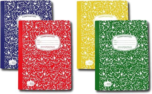 Composition Notebook College Ruled Composition Notebook, 48 Pack, 9-3/4" x 7-1/2", 100 Sheets, Multicolor Marble Notebook School Notebook, Composition Notebooks for School College & Office Supplies in Saudi Arabia