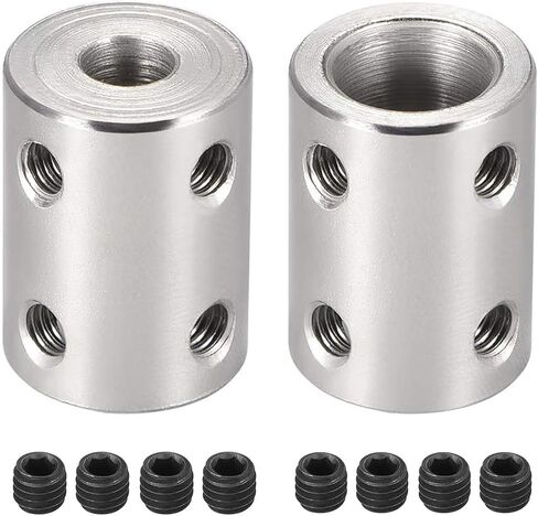 2pcs 6mm to 10mm Shaft Coupling Set Screw, D16mm x L22mm Stainless Steel Bore Rigid Shaft Coupler Joint Connector for 3D Printer,DIY Robots, CNC Machine,Motor Accessories in Saudi Arabia