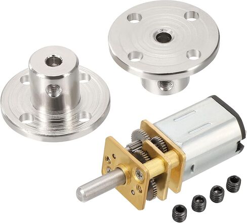 MECCANIXITY جامدة شفة اقتران 2 قطعة 3x10x12 مللي متر دليل المحرك مقرنة/ وصلة ربط للعمود موصل المحرك مع تيار مستمر 6 فولت 35 دورة في الدقيقة موتور تروس in Kuwait