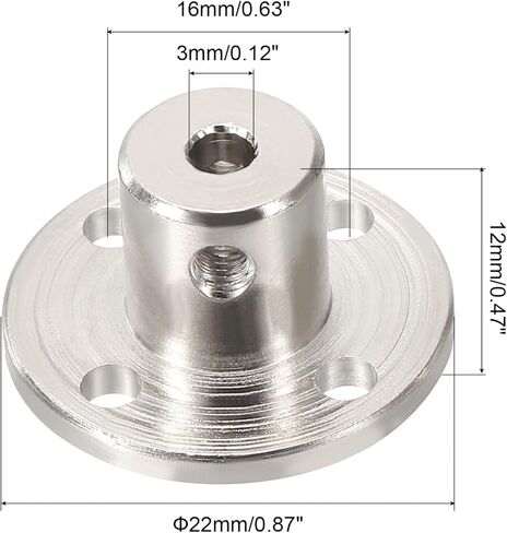 MECCANIXITY جامدة شفة اقتران 2 قطعة 3x10x12 مللي متر دليل المحرك مقرنة/ وصلة ربط للعمود موصل المحرك مع تيار مستمر 6 فولت 35 دورة في الدقيقة موتور تروس in Kuwait