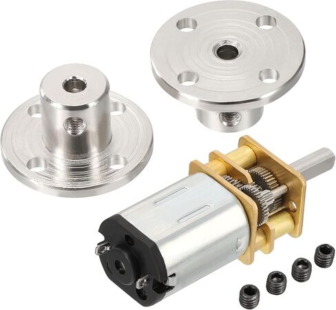 MECCANIXITY جامدة شفة اقتران 2 قطعة 3x10x12 مللي متر دليل المحرك مقرنة/ وصلة ربط للعمود موصل المحرك مع تيار مستمر 6 فولت 35 دورة في الدقيقة موتور تروس in Kuwait