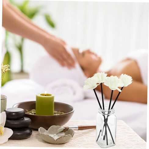 12 Pcs Stick Sola Flower Sticks Diffuser Replacement Fragrance Diffuser Sticks Flower Diffuser Essential Oil Flowers Pe Flower Rattan Sticks White Fresh Sesame Oil in Saudi Arabia