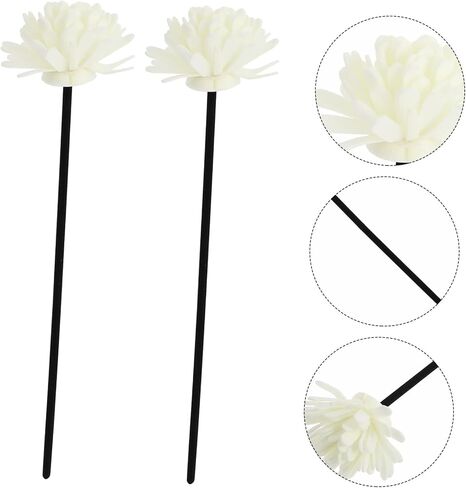12 Pcs Stick Sola Flower Sticks Diffuser Replacement Fragrance Diffuser Sticks Flower Diffuser Essential Oil Flowers Pe Flower Rattan Sticks White Fresh Sesame Oil in Saudi Arabia